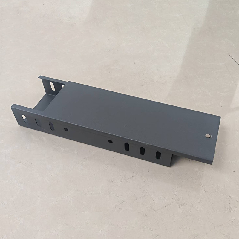 Industrial Grade Black Fireproof Cable Tray Metal Corrosion Resistant Square Ventilation Channel