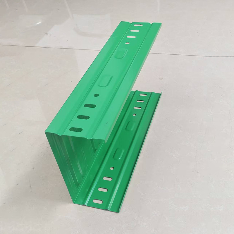 Industrial Construction Cable Tray Galvanized Steel Perforated Solid Bottom Type Cable Tray