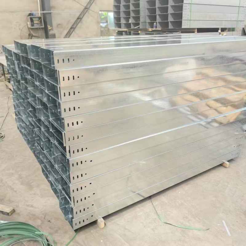Construction Electrical Cable Trays Galvanized Trough Type Cable Tray