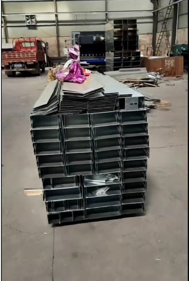 Aluminum Cable Trough Tray Support System with Perforated Cable Tray Steel Connector Channel Cable Tray