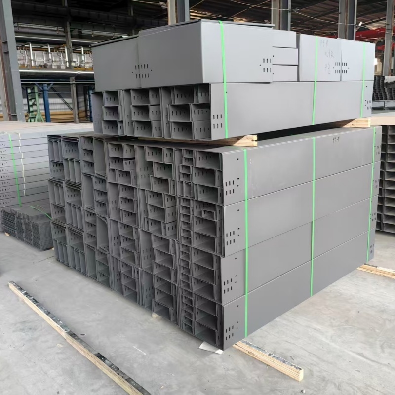 Outdoor Indoor Customized Fire Proof Cable Tray / Galvanized Cable Trunking 75mm 100mm 200mm 150mm