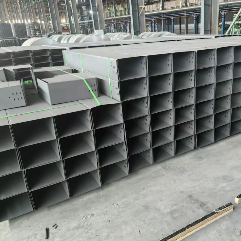 Outdoor Indoor Customized Fire Proof Cable Tray / Galvanized Cable Trunking 75mm 100mm 200mm 150mm